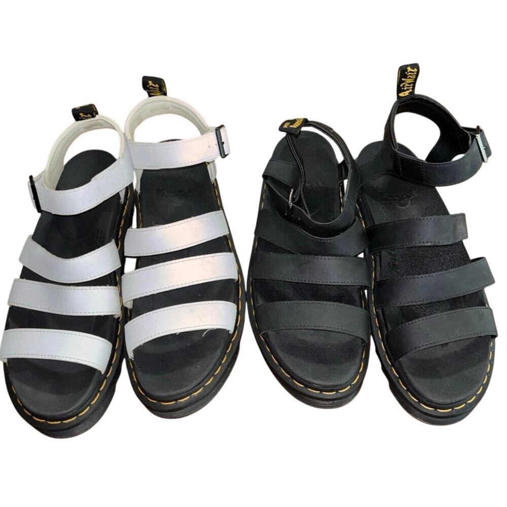 Dr. Martens women’s Blaire sandals - lot of 2 black white (size 11)